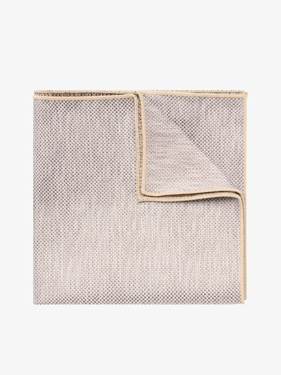 Beige Pocket Square Textured
