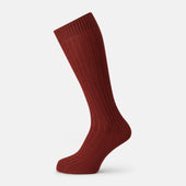 CASHMERE/COTTON BLEND RUST 3/4 SOCKS