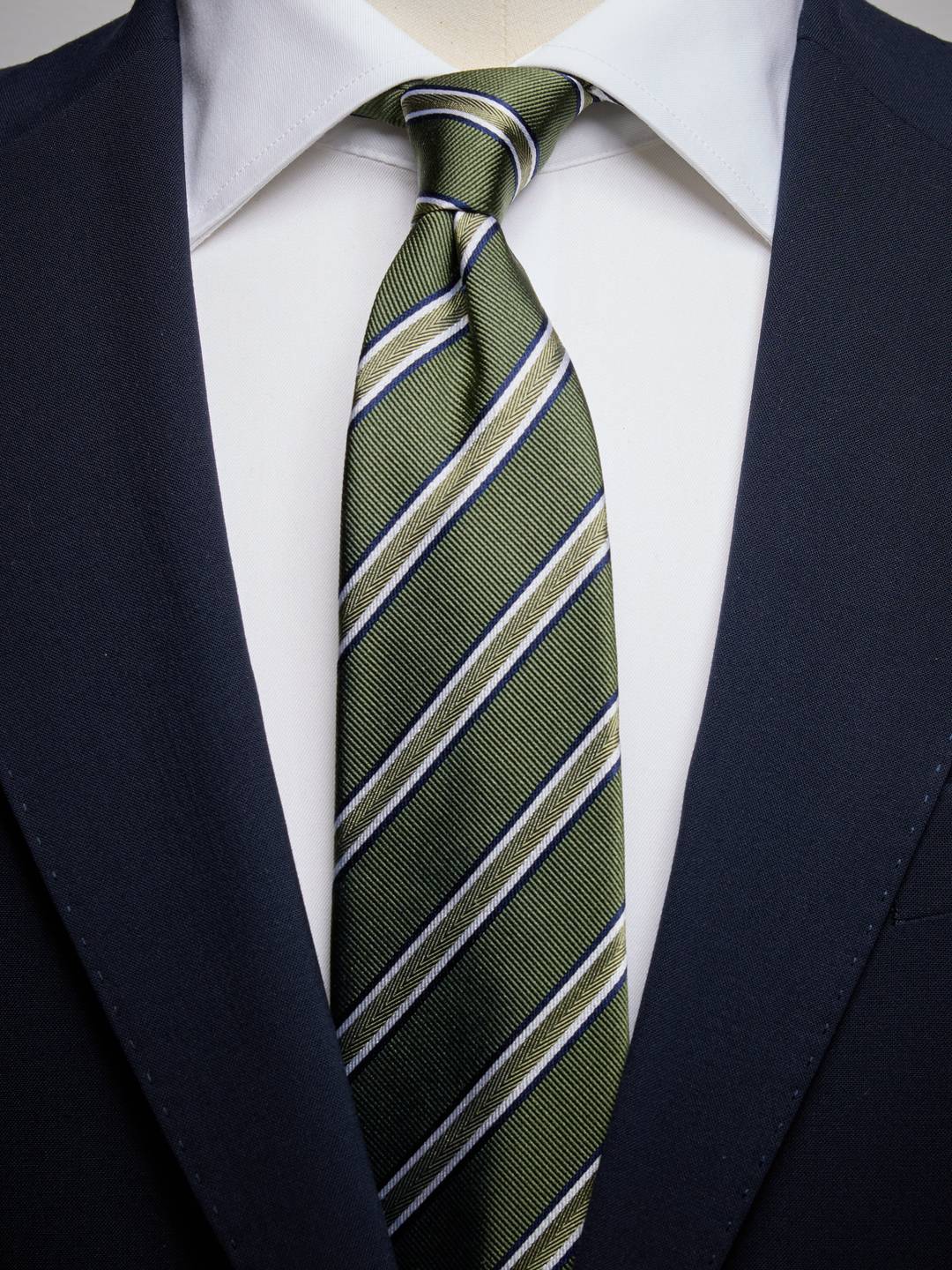 Green Striped Tie