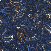 Paisley Motif Wool Silk Pocket Square 40x40cm