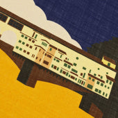 Ponte Vecchio Wool Silk Pocket Square 40x40cm
