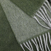 Double Face Zibellino Cashmere Scarf Forest Grey