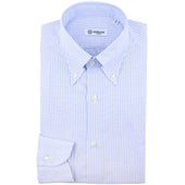 Heavy Oxford Button Down Shirt - White / Sky Blue - University Stripe