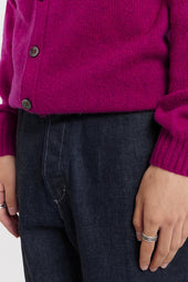 Shoulder V Neck Cardigan Lavish
