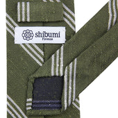 Triple Bar Soft Shantung Silk Tie Hand Rolled