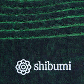 Knee Socks Shadow Stripes Navy Pure Cotton
