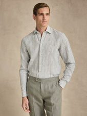 Striped Linen Shirt Slim Fit