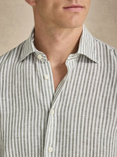 Striped Linen Shirt Slim Fit
