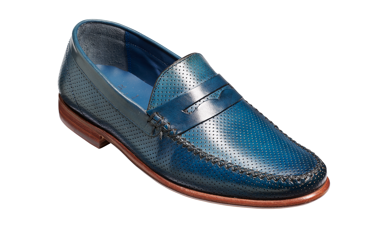 William Navy Perf Hand Painted Saddle