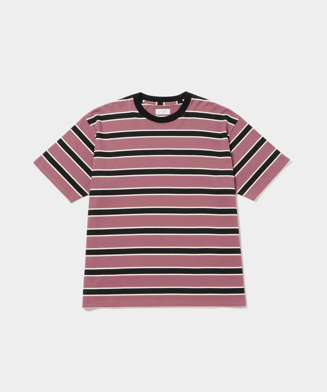 Mesh Stripe Short Sleeve Tee