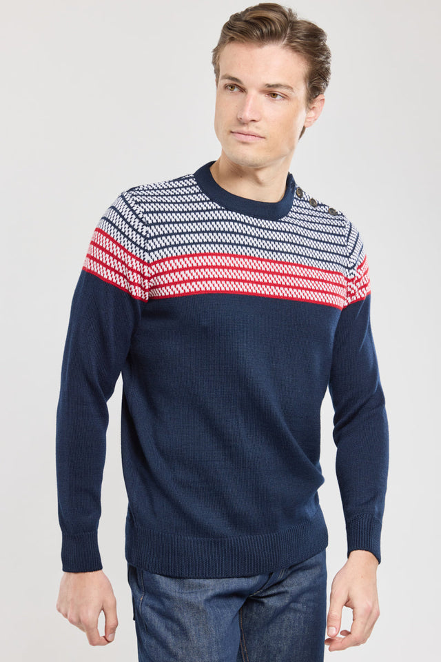 Pull marin cordage - laine et acrylique