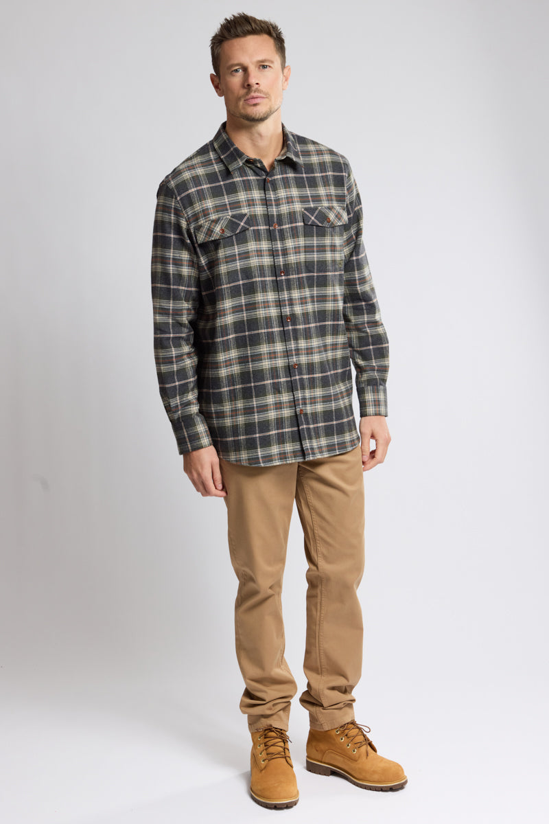 Chemise à carreaux confort - coton