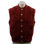 39p Aran Waistcoat 100 Pure New Wool