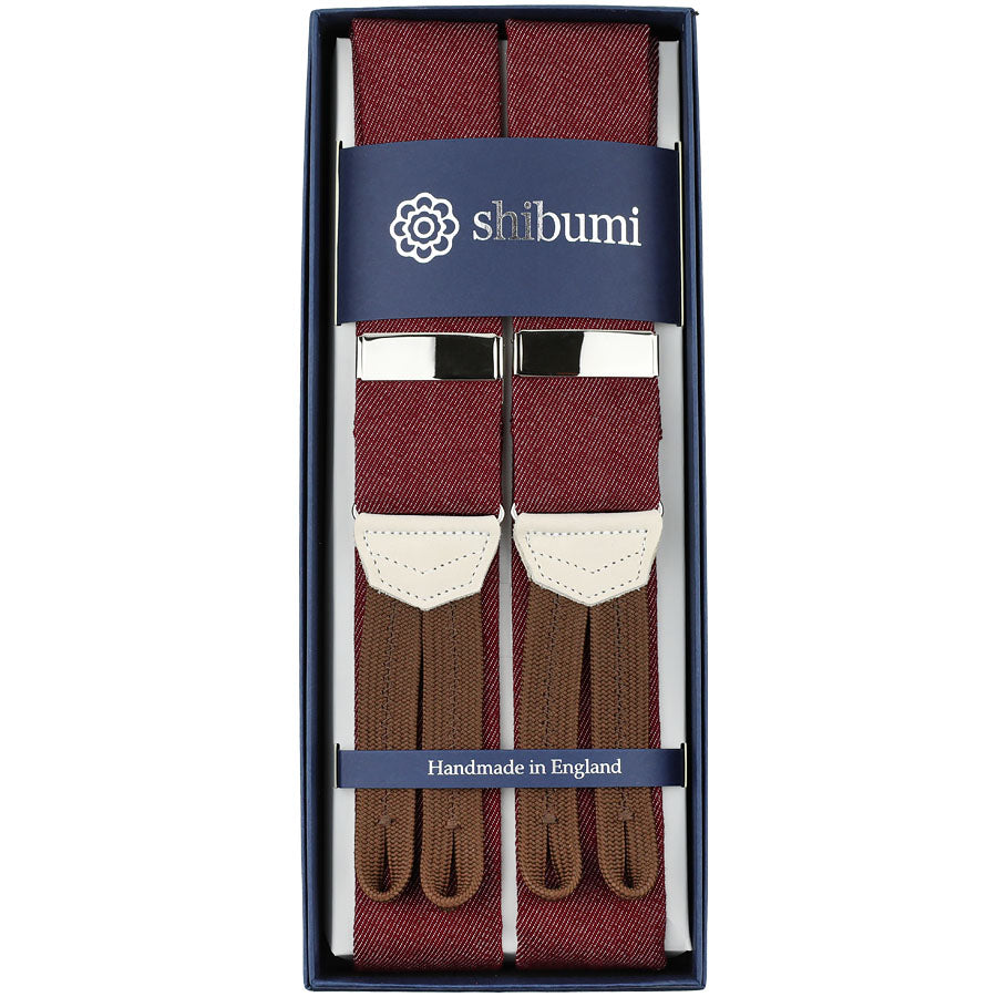 Japanese Denim Braces Cherry