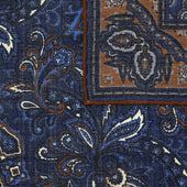 Paisley Motif Wool Silk Pocket Square 40x40cm