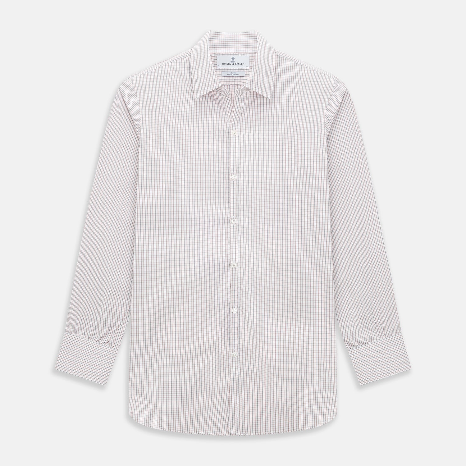 Red and navy Check Windsor Shirt
