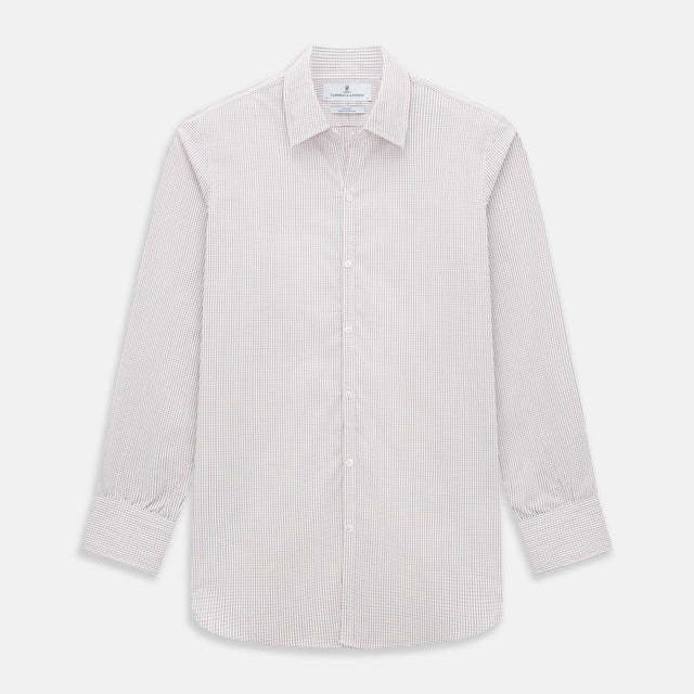 Red and navy Check Windsor Shirt