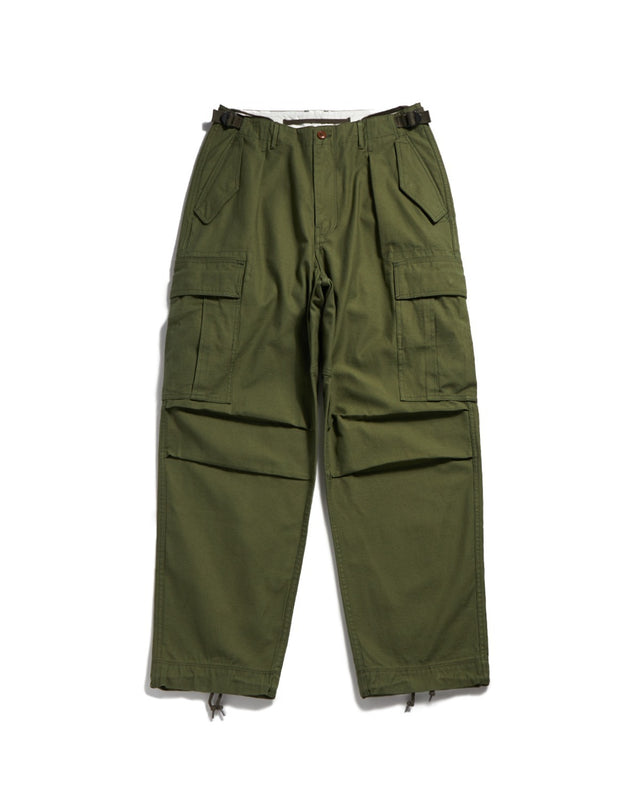 FIELD PANTS WIDE FIT / OLIVE BACK SATIN