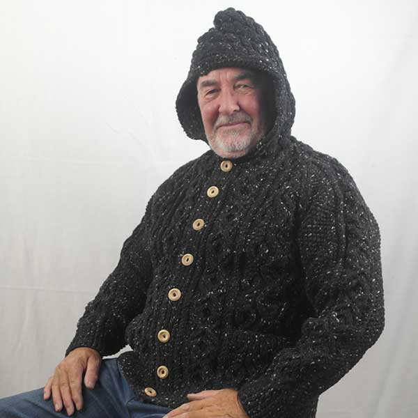 3a Hooded Lumber Cardigan 100 Kilcarra Tweed