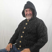 3A Hooded Lumber Cardigan - 100% Kilcarra Tweed