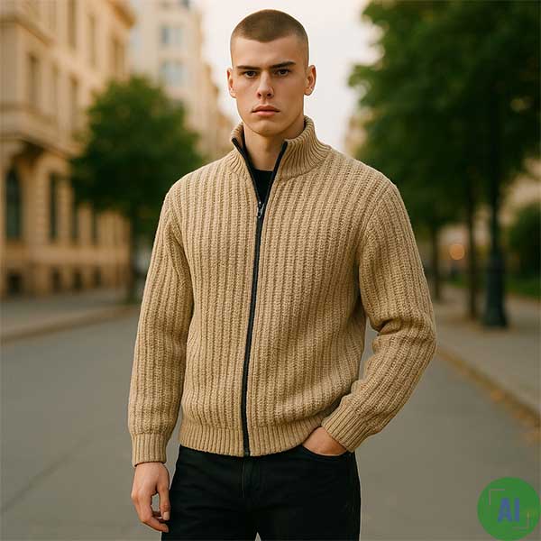 Men S Full Zip Cardigan Factory Second