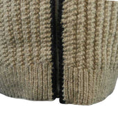 3c Cabled Contrast Zip Cardigan 100 Aran