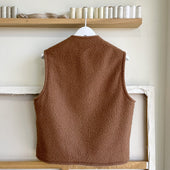 Dark Camel Reversible Casentino Wool Vest
