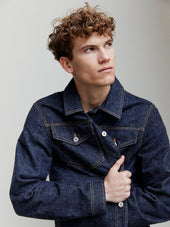 GENE 100-10-20-4 | 13oz Neppy Denim Jacket | Real Indigo