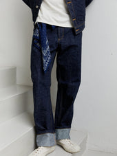 DEAN 100-14-20-4 | 13oz Neppy Denim Straight Cut Jeans | Real Indigo