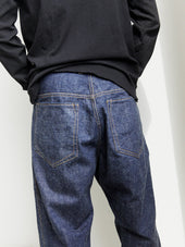 ROBBY 100-12-20-4 | 13oz Neppy Denim Wide Cut Jeans | Real Indigo