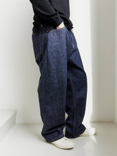 ROBBY 100-12-20-4 | 13oz Neppy Denim Wide Cut Jeans | Real Indigo