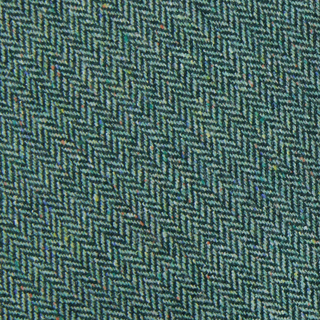 Vintage Herringbone Wool Bespoke Tie - Sea Green