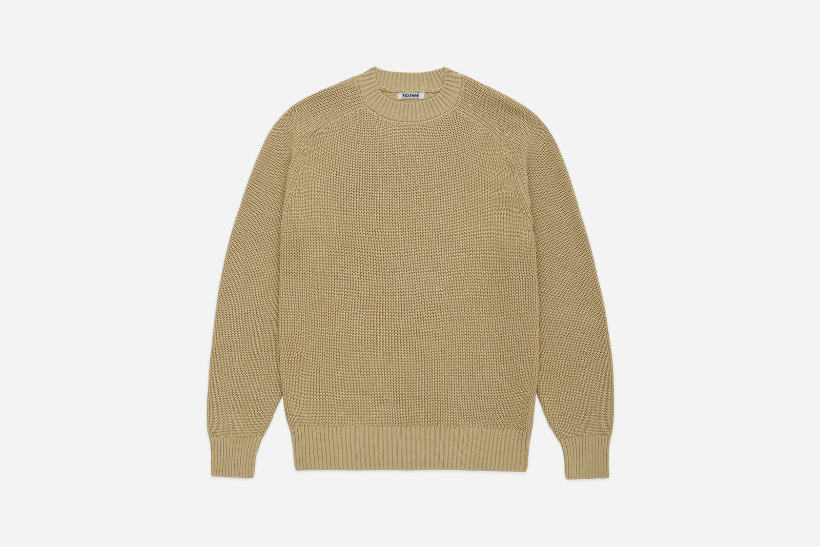 Cotton Crewneck Sweater ~ Sand