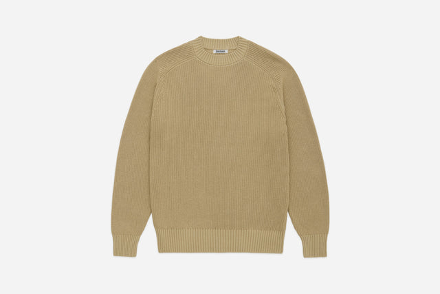 Cotton Crewneck Sweater ~ Sand