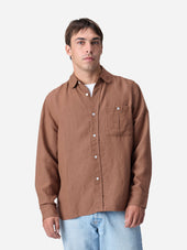 Club Collar Shirt Hemp 3sixteen