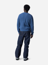 Cotton Crewneck Sweater Lapis Boucle 3sixteen