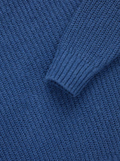 Cotton Crewneck Sweater Lapis Boucle