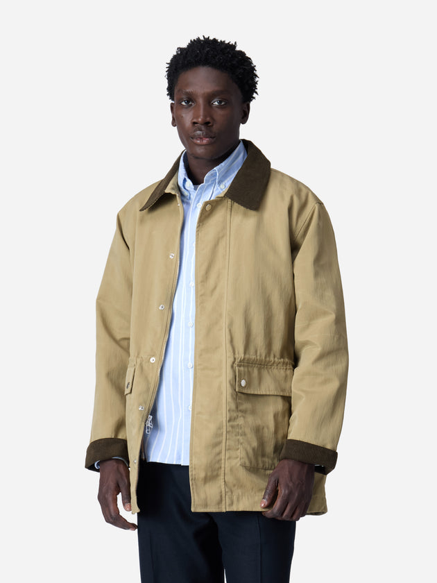 Country Jacket - Tan Waxed Nylon | 3sixteen