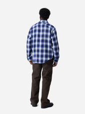Crosscut Flannel Royal Blue Plaid 3sixteen