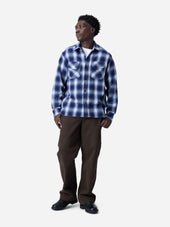 Crosscut Flannel Royal Blue Plaid 3sixteen