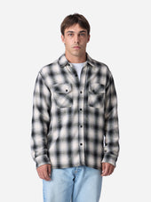 Crosscut Flannel Cream Black Plaid 3sixteen