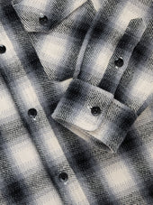 Crosscut Flannel Cream Black Plaid 3sixteen