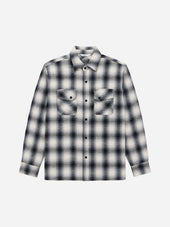 Crosscut Flannel Cream Black Plaid 3sixteen