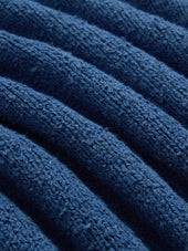 Long Sleeve Knit Polo Lapis Boucle 3sixteen