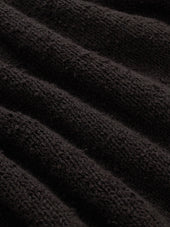 Long Sleeve Knit Polo ~ Bark Boucle