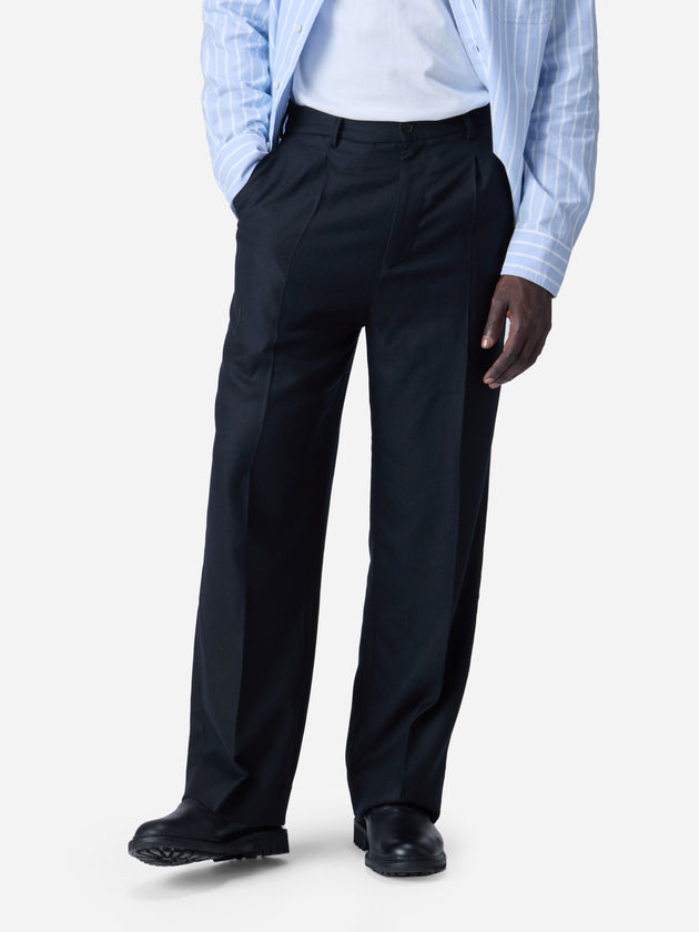 Pleated Trouser Wool 3sixteen