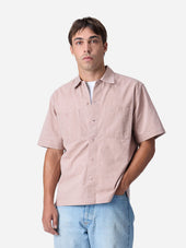 Short Sleeve Workshirt - Blush Twill | 3sixteen