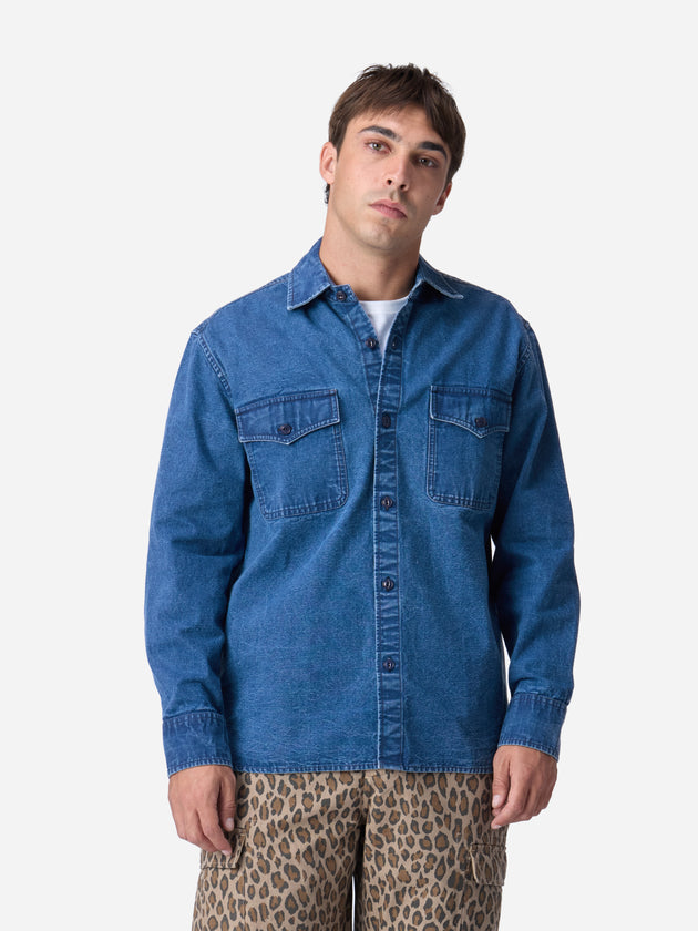 USN Overshirt - Stonewashed Indigo Canvas | 3sixteen