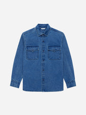 Usn Overshirt Stonewashed Indigo Canvas 3sixteen