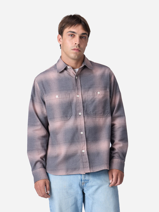 Utility Flannel Mauve Ombre 3sixteen